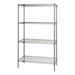 4-Shelf Stainless Steel Wire Shelving Unit - 14 x 54 x 74 in.