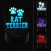 Rat Terrier Dog Paw Prints Fun Text LED Night Light Sign 3D Illusion Desk Nightstand Lamp