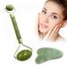 2 in 1 Jade Roller and Gua Sha Set 100% All-Natural Jade Facial Roller for Facial Massage Face Lift Anti-Wrinkles