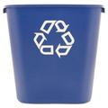 Rubbermaid Commercial Deskside Recycling Container Medium 28.13 qt Plastic Blue Each