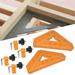 XWQ 1 Set Right Angle Clamps High Hardness Corrosion Resistant ABS All-Purpose 90 Degree Positioning Squares Set for Home