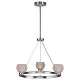 Woodbridge Lighting Charlotte 3-light Glass Chandelier in Clear Crystal Ball