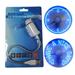 Porfeet Creative Round Clock Shape Handheld USB Mini Cooling Fan with LED Light Gift