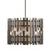 Bowery Hill Contemporary 4 Light Drum Pendant in Warm Gray