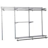 Rubbermaid 3-6ft Expandable Closet Kit Organization Storage Solution Satin Nickel