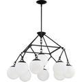 Nine Light Chandelier 30 Inches Wide By 22 Inches High-Flat Black Finish Craftmade Lighting 50729-Fb