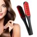 OUSITAID Double Sided Hair Straightener Hair Straightening Comb Natural Fibres Hair Straightening Comb Styling Tools Red