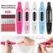 Professional Portable Electric Nail Drill File Kit Electric Nail Drill set with 6pcs Nail Drill Bits 6pcs Sand Bands USB Charger for Gel Polish Tips