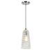 Aspen Creative 61046 Adjustable One-Light Hanging Mini Pendant Ceiling Light Transitional Design in Chrome Finish Clear Glass Shade 5 1/2 Wide