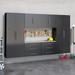Prepac Transitional 6 Piece Engineered Wood Garage Storage Cabinet Set in Black