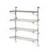 24 Deep x 36 Wide x 54 High 4 Tier Adjustable Wall Mount Shelving Kit