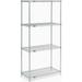 Nexel Poly-Z-BriteÂ® 5 Tier Wire Shelving Starter Unit 72 W x 24 D x 74 H