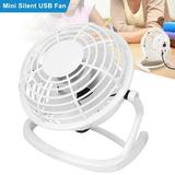 iMounTEK 360Â° Rotation Desk Fan USB Cooling Fanfor Office Dorm White