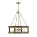 Savoy House 1-1490-4-170 Lakefield 4 Light Pendant Light in Burnished Brass with Walnut (26 W x 29 H)