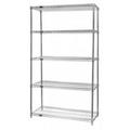 5-Shelf Chrome Wire Shelving Unit - 12 x 36 x 86 in.