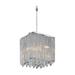 CWI Lighting Elsa 3 Light Drum Shade Transitional Metal Mini Pendant in Chrome