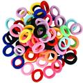 NOGIS 100 PCS Baby Hair Ties Elastic Hair Bands Small Hair Ties for Girls Rubber Bands Elastic Ponytail Holders (10 Colors)