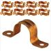 Highcraft Pipe Strap U Bracket 1-1/2 Steel Coated Copper 50 Pk