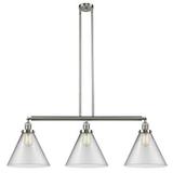 Innovations Lighting 213 X-Large Cone Cone 3 Light 44 Wide Commercial Linear Chandelier -