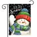 Snow Time Snowman Winter Garden Flag Let It Snow 12.5 x 18 Briarwood Lane