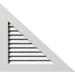 Ekena Millwork 22 W x 12 3/4 H Right Triangle Gable Vent - Right Side (32 5/8 W x 18 7/8 H Frame Size) 7/12 Pitch Functional PVC Gable Vent with 1 x 4 Flat Trim Frame