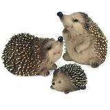 Gift Boutique Mini Hedgehog Figurine Fairy Garden Statue Set of ï¼“ Resin Figurines Lawn Miniature Micro Landscape Animal