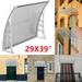 GOOD DEAL! Goorabbit Door Awnings Modern Polycarbonate Window Awning Cover Patio Eaves Canopy Decorator Door Window Rain Cover(29 x39 Transparent Board & White Holder)