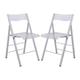 Menno Modern Acrylic Folding Chair Set of 2 - Clear