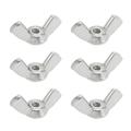 6-32 Wing Nuts 304 Stainless Steel Shutters Butterfly Nut Hand Twist Tighten Fasteners Parts 6 pcs