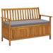 Patio Storage Bench 47.2 Solid Acacia Wood