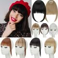 Benehair Clip in Fringe Hair Extensions as Humam Air Bangs French Bangs Thin Hairpiece 6.4 Dark Blonde mix Bleach Blonde