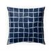 Grid Iron Navy Outdoor Pillow by Kavka Designs