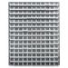 Quantum Storage QLP-4861-220-165CL 48 x 61 in. Gray Louvered Panel with Plastic Bins