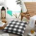 Humble and Haute Humble + Haute Black Buffalo Plaid Indoor/ Outdoor Square Floor Pillow - 26 in w x 26 in d