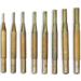 WEDGE 8 Piece 3.5 (8.9 cm) Short Drive Brass Pin Set | Sizes: 1/16 to 5/16 | Ergonomic Handle | Durable Vinyl Pouch | Great For Using On Wood Metal Plastic Leather & More