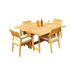 Grade-A Teak Dining Set: 3 Seater 4 Pc: 36 Round Table And 3 Giva Armless Chairs Outdoor Patio WholesaleTeak #51GV0704