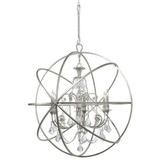 Six Light Chandelier in Traditional and Contemporary Style 40 inches Wide By 42 inches High-Swarovski Strass Crystal Type-Olde Silver Finish Bailey