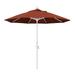 California Umbrella GSCU908170-5440 9 ft. Aluminum Market Umbrella Collar Tilt - Matted White-Sunbrella-Terracotta