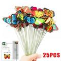 25 Pcs Butterfly Stakes Waterproof Butterflies Stakes Garden Ornaments & Patio Decor Butterfly Party Supplies Yard Stakes Decorative for Outdoor Christmas Decorations