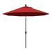 California Umbrella GSPT908117-5403 9 ft. Aluminum Market Umbrella Push Tilt - Bronze-Sunbrella-Jockey Red