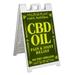 CBD Oil Pain And Joint Relief (24 X 36 ) Standard A-Frame Signicade Includes Decal Applied To Stand