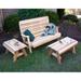 Creek Vine Designs WRF1110SETCVD Cedar Twin Ponds Bench Set