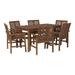 Vincent 7-Piece Chevron Outdoor Patio Dining Set - Dark Brown