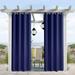 Pro Space 50 x 84 Indoor/Outdoor Curtains Grommet Curtain on Top and Bottom (1 panel - Dark Blue)