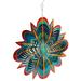 Dundee Deco s Wind Spinner in Gift Box - 3D Hanging Indoor Outdoor Yard Garden Decoration - Mandala - Hyper Splash - Red Yellow Teal - 12 inch - Unique Gift Idea For Men Women Souvenir Present