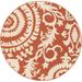 Mark&Day Outdoor Area Rugs 9ft Round Nancy Cottage Indoor/Outdoor Rust Area Rug (8 10 Round)