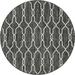 Unique Loom Links Trellis Indoor/Outdoor Trellis Rug Charcoal/Gray 4 1 Round Trellis Contemporary Perfect For Patio Deck Garage Entryway