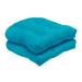 Colcolo 2 Pack Tufted Seat Cushion 48x48cm Outdoor Indoor Chair Cushions for Wicker Chair Seat Rocking Chair Cushion Pad Sets for Garden Patio Home Office Furniture Cushion Blue