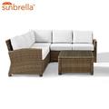 Crosley Furniture Bradenton 4PC Wicker / Rattan Outdoor Sectional Set in White