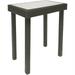 Carolina Classics Karsyn Wicker Outdoor Counter Height Bar Table in Dark Gray